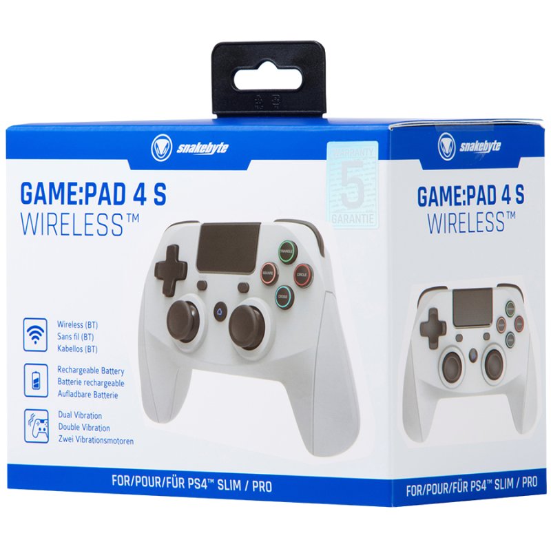 Snakebyte 4 S Wireless Grey Bluetooth Gamepad Analogue / Digital PC, PlayStation 4