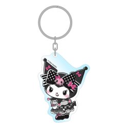 Sanrio Pink Black Party Series Acrylic Keychain Kuromi 7 cm