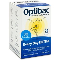 Optibac Probiotics Every Day Extra High Strength Vegan Digestive Probiotic Supplement 30 Capsules
