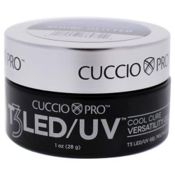 Cuccio Pro T3 LED/UV Cool Cure Versatility Gel - Self-Leveling - Incredibly Flexible - Strong Adhesion - High Shine