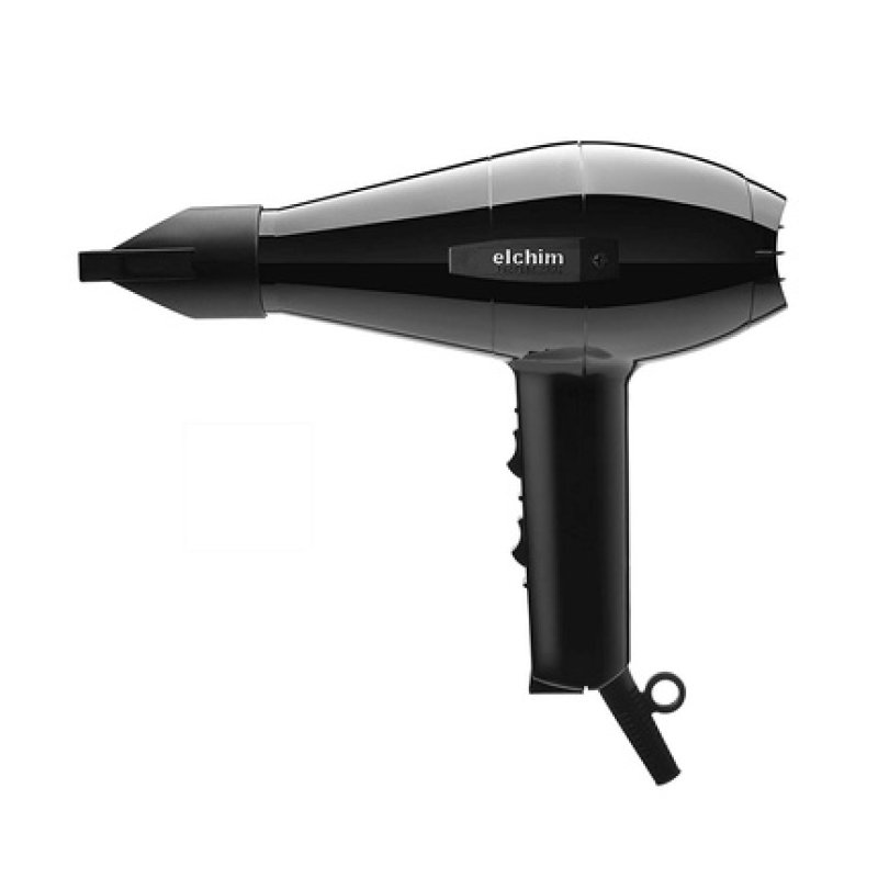 Elchim Classic 2001 High Pressure Hair Dryer 1875 Watt Quick Dry Professional Salon Blow Dryer Black
