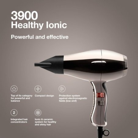 Elchim 3900 Healthy Ionic Hair Dryer Professional Ceramic and Ionic Blow Dryer with 2 Concentrators Titanium