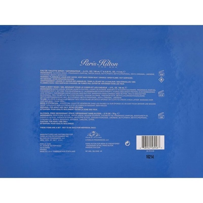 Paris Hilton 4 Piece Gift Set for Men