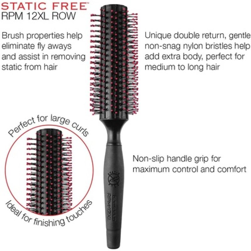 Cricket Professional Static Free 12 Row Large Hairbrush