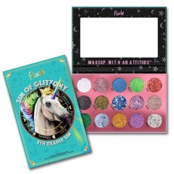 Rude Cosmetics Sin of Glittony Unicorn Glitter Eyeshadow Face Palette 15 Colors