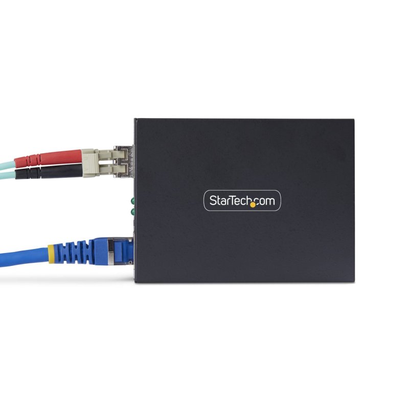 StarTech.com Gigabit Ethernet Copper-to-Fiber Media Converter, SM LC, 40km, 10/100/1000 Mbps, RJ45 to LC, Full Metal,