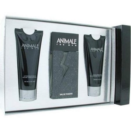 Animale by Animale Parfums for Men EDT Spray 3.3oz Aftershave Balm 3.4oz Body Wash 3.4oz - Set