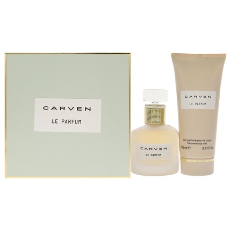 Carven Le Parfum For Women 2 Piece Gift Set With 166oz Eau De Parfum Spray And 333oz Perfume Body Milk