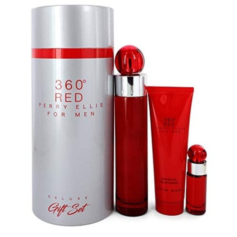 Perry Ellis 360 Red Gift Set Eau De Toilette Spray and Shower Gel - 3.4oz and 3oz - Pack of 2