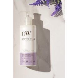 Organic Works Natural Lavender Body Lotion Cream 300ml Enriched with Lavender Essential Oil