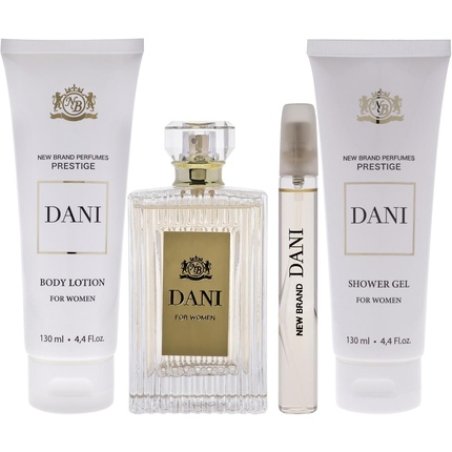Prestige Dani by New Brand for Women - 4 Piece Gift Set 3.3oz EDP Spray 0.5oz EDP