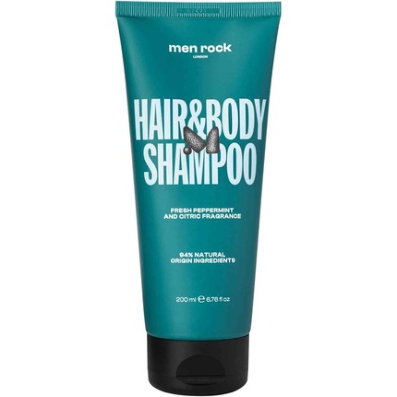 Men Rock 2-in-1 Hair and Body Shampoo 200ml Gentle Cleansing Formula