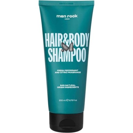 Men Rock 2-in-1 Hair and Body Shampoo 200ml Gentle Cleansing Formula