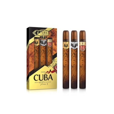 Cuba Cuba Trio 1 Men 3 Pc Gift Set 1.17oz Cuba Gold EDT Spray and 1.17oz Cuba Royal