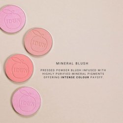 Idun Minerals Pressed Mineral Blush 011 Smultron for Women 0.18 Oz Blush Pink