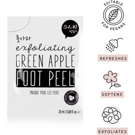 Oh K! Green Apple Foot Peel Vegan and Cruelty-Free Foot Care