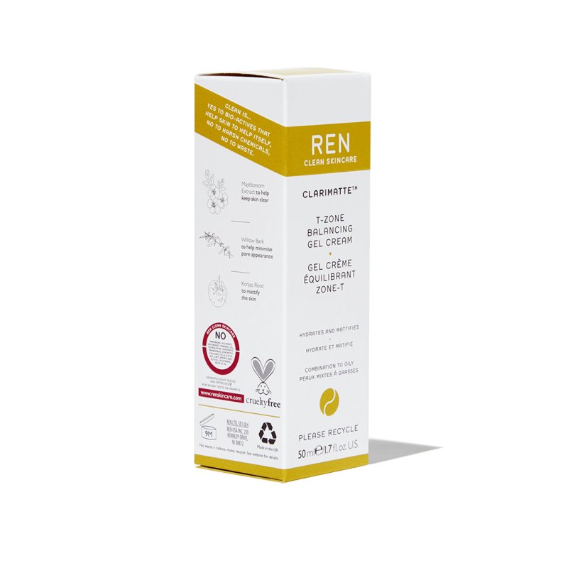 Ren Clarimatte Tzone Balancing Gelcream 50ml For Combination To Oily Women