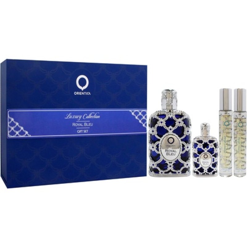 Royal Bleu By Orientica Unisex 4 Pc Gift Set 2.7oz EDP Spray 7.5ml EDP