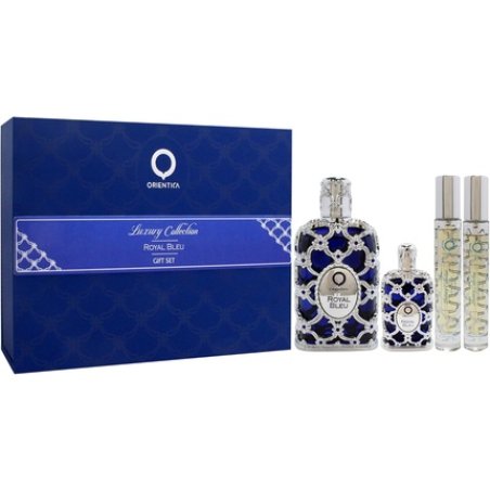 Royal Bleu By Orientica Unisex 4 Pc Gift Set 2.7oz EDP Spray 7.5ml EDP