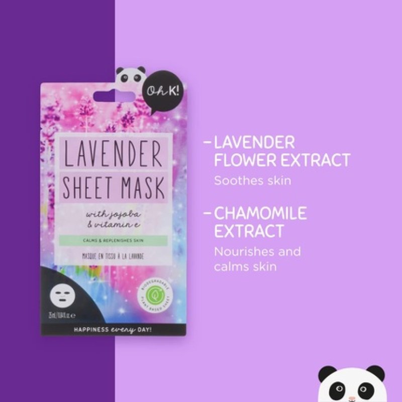 Oh K! Lavender Sheet Mask for Sensitive Skin 33g