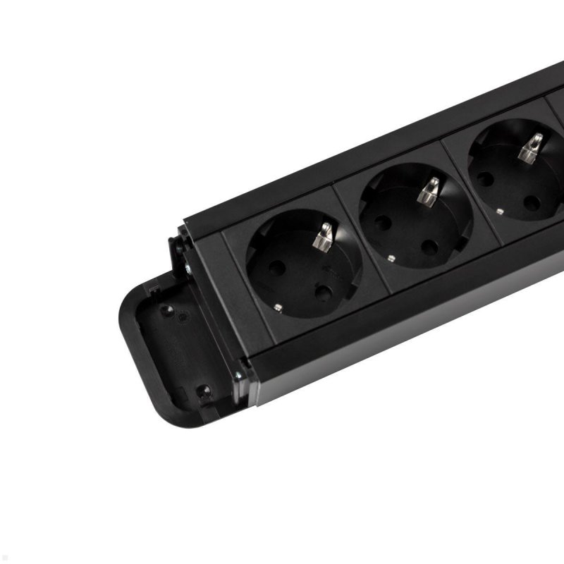 BACHMANN PRIMO2 Steckdosenleiste 6x Schutzkontakt Aluminium schwarz 2m