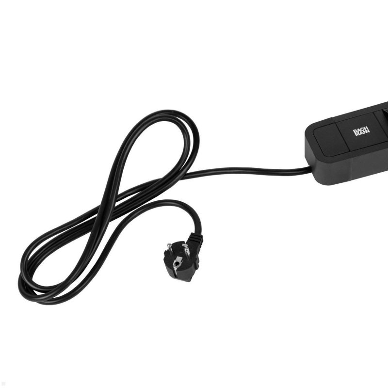 Bachmann PRIMO 2 power extension 2 m 6 AC outlet(s) Indoor Black
