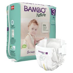 Bambo Nature Premium Eco Nappies Enhanced Leakage Protection Secure & Comfortable Baby Nappies Size 3
