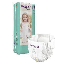 Bambo Nature Premium Eco Diapers, Junior, Size 5, 1.59 Kg Size 5 44 Count