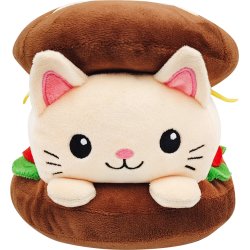 PLUSH WORLD - Chat Pain aux marrons - Peluche 23cm