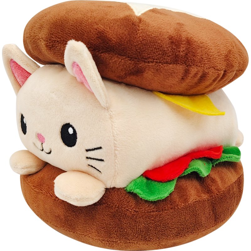 PLUSH WORLD - Chat Pain aux marrons - Peluche 23cm