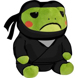 FROWNY FROGS - Ninja - Peluche 25cm