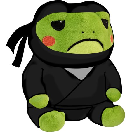 FROWNY FROGS - Ninja - Peluche 25cm