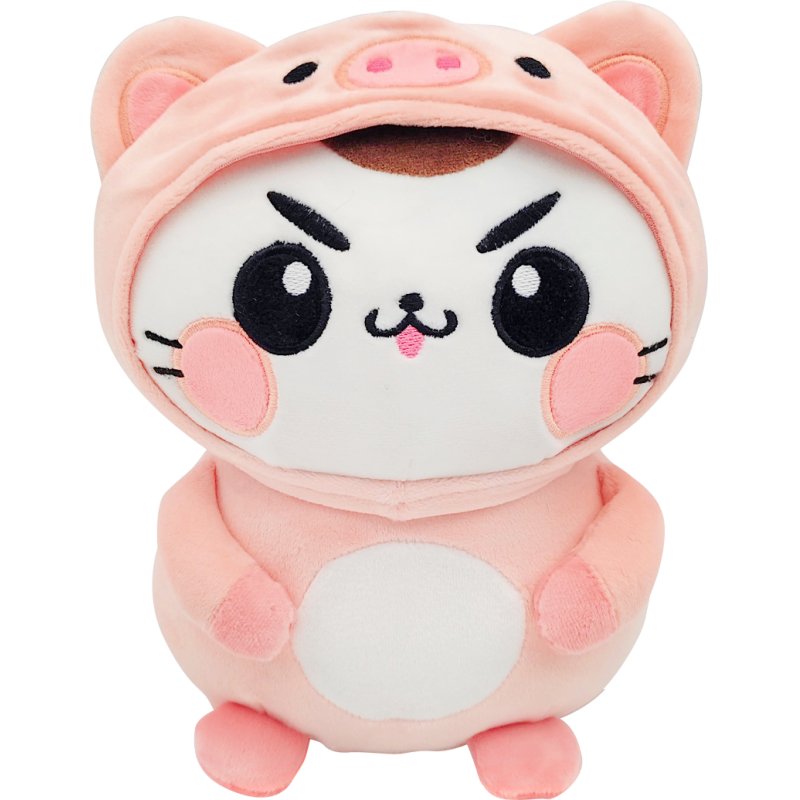 FUNNY CATS - Cochon - Peluche 21cm