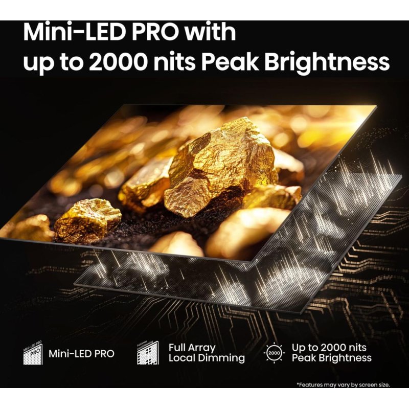 Hisense 55U7Q PRO 139.7 cm (55") 4K Ultra HD Smart TV Wi-Fi Black 500 cd/m²