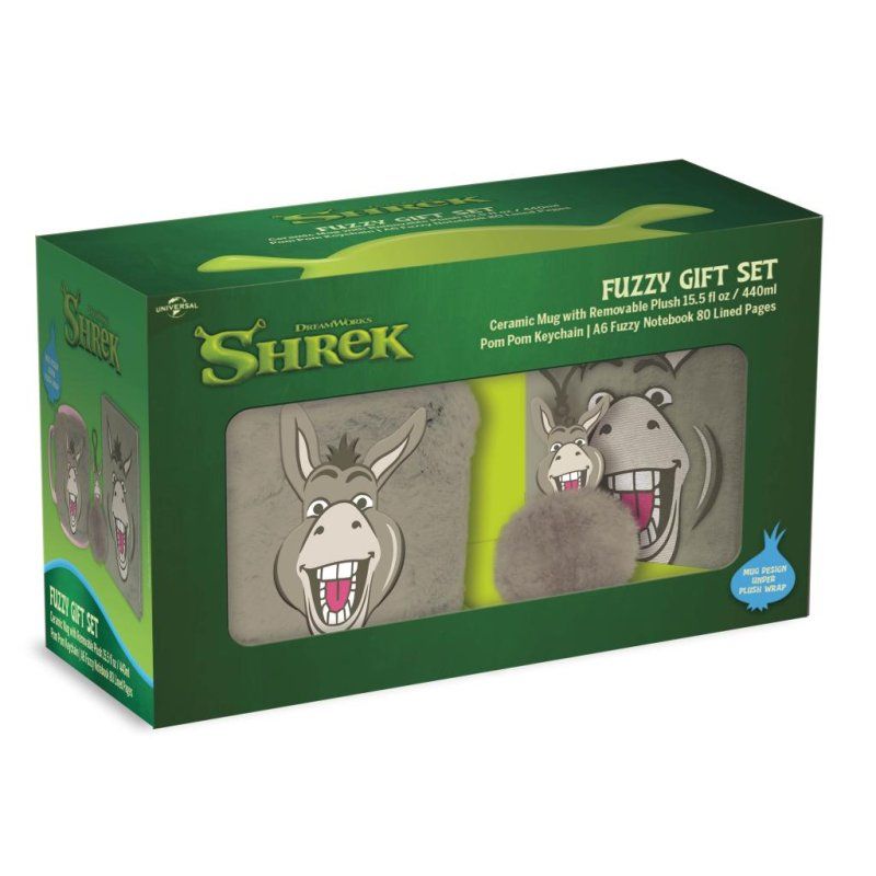 SHREK - L'Ane - Gift Set Fuzzy - Notebook Mug 440ml Porte-clé