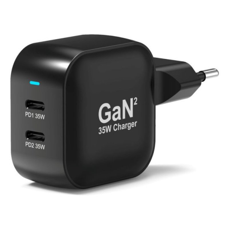 Port Designs 902035PEU mobile device charger Universal Black AC Fast charging Indoor