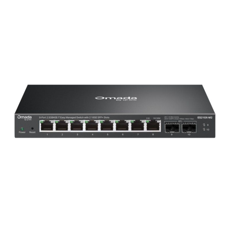 SWITCH OMADA ES210X-M2 8-PORT EASY MANAGED SWITCH WITH 2 10GE SFP SLOTS