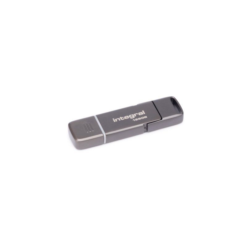 Integral INUSSD128GBSLIMXDL3.2 lecteur à circuits intégrés externe 128 Go USB Type-A / USB Type-C USB 3.2 Gen 2x2