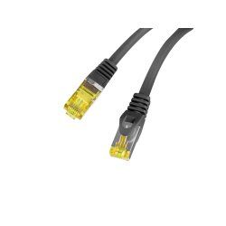 Lanberg PCF6A-10CU-0050-BK câble de réseau Noir 0,5 m Cat6a S/FTP (S-STP)