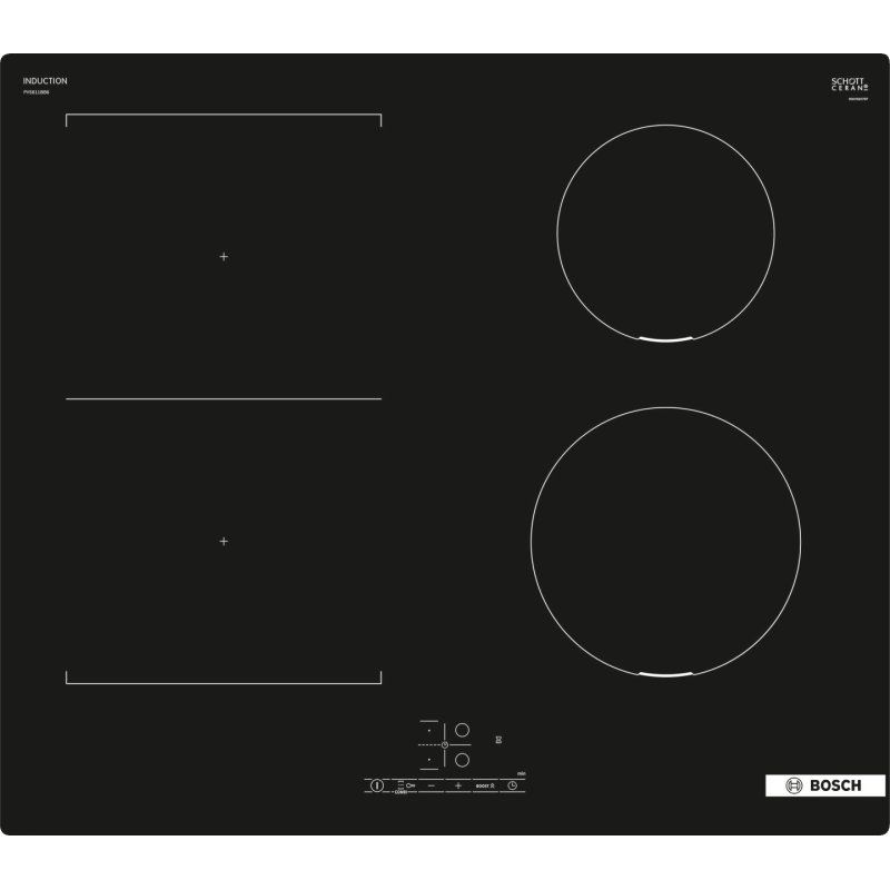 Bosch Serie 4 PVS611BB6E plaque Noir Intégré 60 cm Plaque avec zone à induction 4 zone(s)