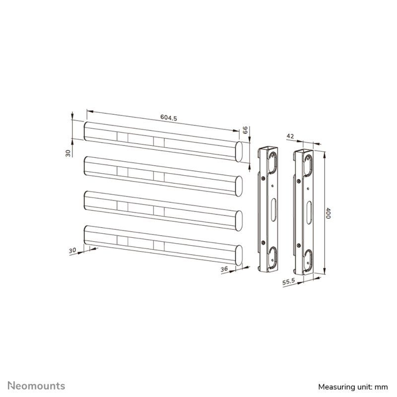 Neomounts AFL55-975BL Kit d'extension VESA 86-115" - max 160 kg