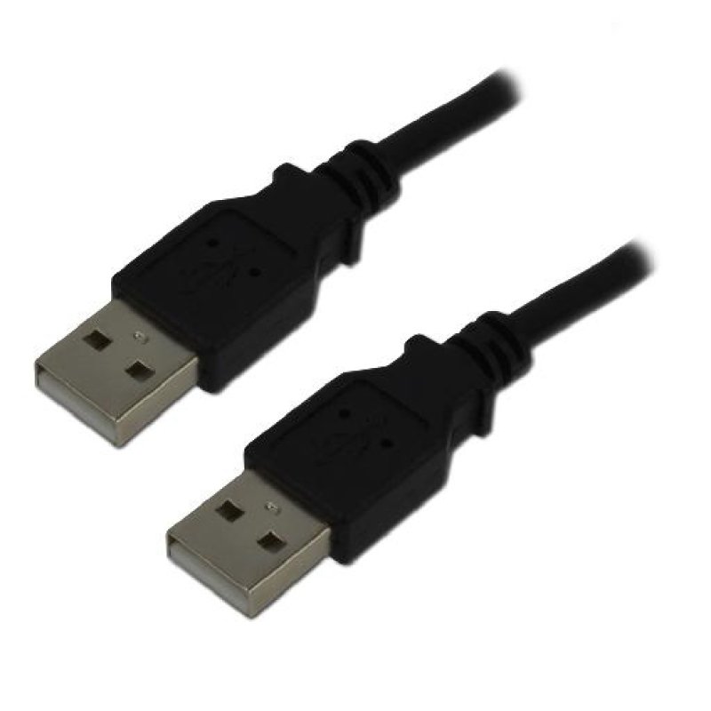 MCL CABLE USB 2.0 TYPE A MALE/M ALE NOIR-2M