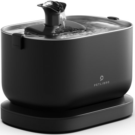 Petlibro - Dockstream Battery-Operated Water Fountain - Black - 2.5-Liter Capacity