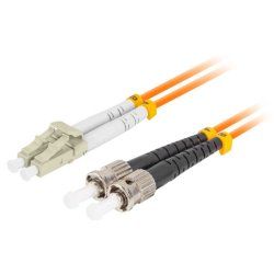 CABLE FIBRAOPTICA LANBERG 1M MULTIST/UPC-LC/UPC DUPLEX LSZH OM2 50/125 3.0MM OR
