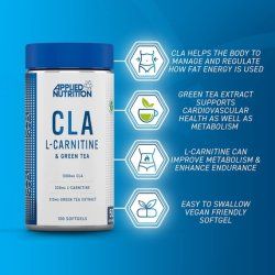 Applied Nutrition CLA L-Carnitine & Green Tea 100 Softgels