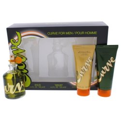 Liz Claiborne Curve For Men 3 Piece Gift Set Including 42oz Cologne Spray 34oz Aftershave Balm And 34oz Shower Gel