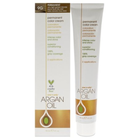 One N Only Argan Oil Permanent Color Cream 9g Very Light Golden Blonde 3 Oz Hair Color