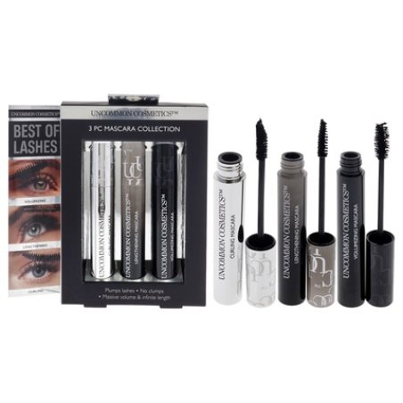 Uncommon Cosmetics Best Of Lashes Mascara Collection Set 3 Piece Set With Lengthening Volumizing And Curling Mascaras