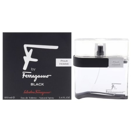 Salvatore Ferragamo F Black For Men 34 Oz Eau De Toilette Spray