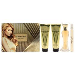 Paris Hilton Gold Rush Women's 4 Piece Gift Set 34 Oz Eau De Parfum Spray 034 Oz Eau De Parfum Spray 3 Oz Body Lotion 3